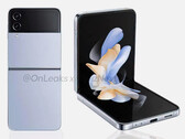 De Galaxy Z Flip4 komt in meerdere kleuren op de markt, niet alleen de vier hieronder afgebeelde. (Afbeelding bron: @OnLeaks & GizNext)