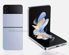 De Galaxy Z Flip4 komt in meerdere kleuren op de markt, niet alleen de vier hieronder afgebeelde. (Afbeelding bron: @OnLeaks &amp; GizNext)
