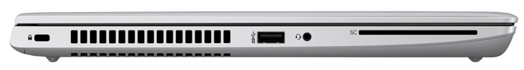 Left side: Kensington Lock, USB 3.1 Gen 1 (Type-A) port, 3.5-mm combined audio jack, Smart Card reader