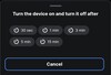 De nieuwe eenmalige timerfunctie voor de Shelly Smart Control app. (Afbeeldingsbron: Shelly app)
