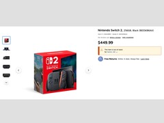 Vermelding van Nintendo Switch 2 op de website van Staples. (Afbeeldingsbron: Staples)