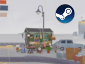 Tiny Bookshop speelt zich af op een handgetekende kaart, en elke locatie heeft zijn eigen klantenkring. Afgebeeld - een ingame screenshot met het Steam-logo erop (bron: Steam - Bewerkt)