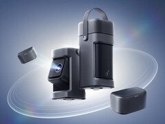 De nieuwe Anker Nebula P1 draagbare projector wordt geleverd met twee 10W afneembare luidsprekers. (Afbeeldingsbron: Anker)