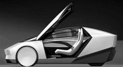 Tesla&#039;s Robotaxi concept (afbeelding: Walter Isaacson/Elon Musk bio)