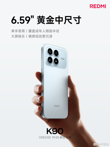 De Redmi K90 heeft een kleiner scherm dan de K80. (Afbeeldingsbron: Redmi)