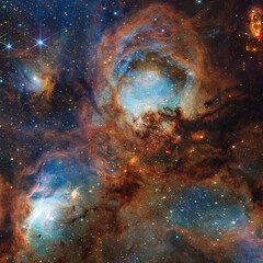 Een gedetailleerde afbeelding van de Kattenpoot (Afbeeldingsbron: NASA, ESA, CSA en STScI; bijgesneden)