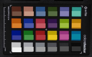 ColorChecker: de referentiekleuren staan in de onderste helft van de vierkanten.