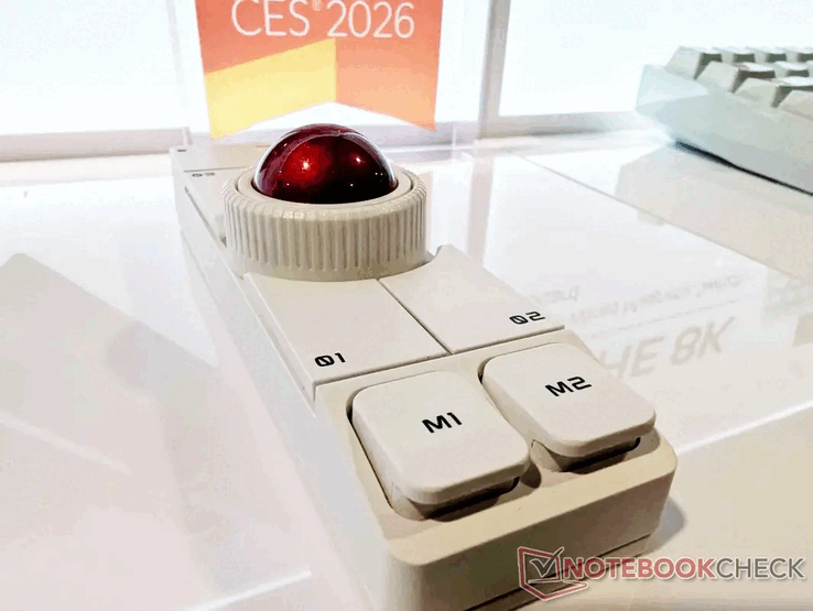 Keychron Trackball witte knoppen. (Afbeeldingsbron: Notebookcheck/Stephen Pereyra)