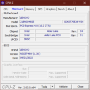 CPU-Z Hoofdbord