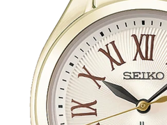 De nieuwe Seiko HEA006J heeft Romeinse cijfers op de wijzerplaat.