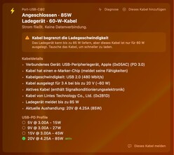 Deze Thunderbolt 3-kabel werd niet correct herkend door de app.