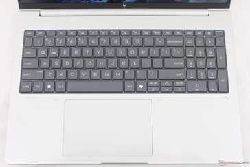 Het lettertype is nu gecentreerd en veel groter vergeleken met de EliteBook 865 G10 van vorig jaar