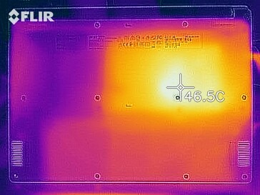 Warmteverdeling onder belasting (onder)