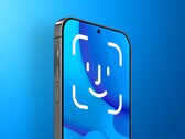 iPhone met Face ID-concept onder het scherm. (Afbeeldingsbron: MacRumors) 