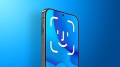 iPhone met Face ID-concept onder het scherm. (Afbeeldingsbron: MacRumors) 