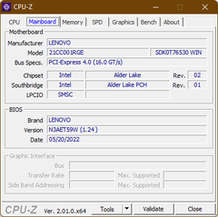 CPU-Z moederbord