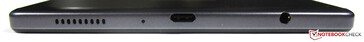 Bodem: 3.5 mm aansluiting, USB-C 2.0, luidspreker