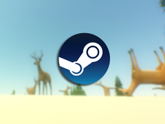 Screenshot uit de game met het Steam-logo eroverheen.