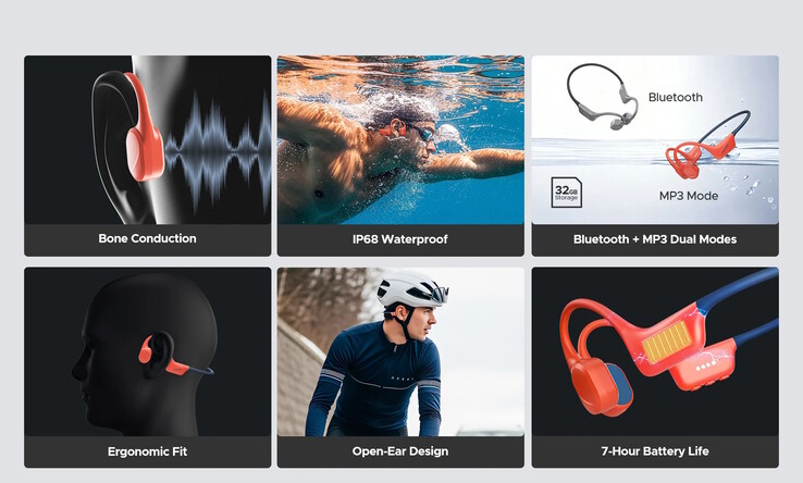 Deze hoofdtelefoon kan lokaal opgeslagen muziek afspelen (Afbeelding bron: Doogee)