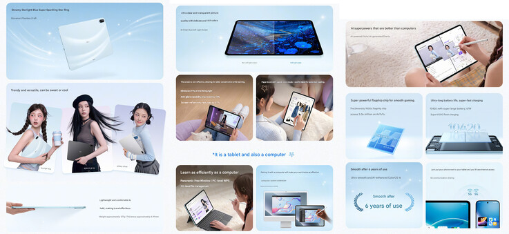 Belangrijkste specificaties van de Oppo Pad 6 (machine vertaald)