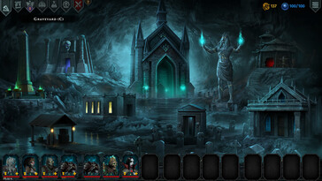 Een afbeelding die een omgeving uit Iratus: Lord of the Dead toont.
