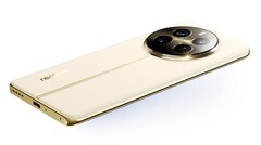 De Realme 12 Pro+ heeft een chique ontwerp in blauw of goud. (Afbeelding: Realme)