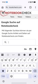Gboard in staande modus