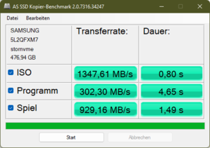 AS SSD kopieer benchmark