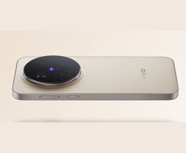 Achteraanzicht van de Vivo X300 met de ronde Zeiss drievoudige cameramodule (Afbeelding bron: Vivo)