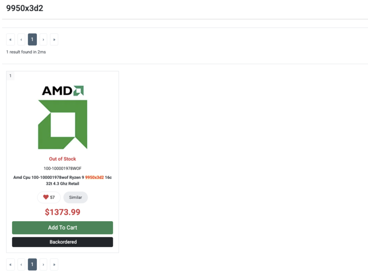 AMD Ryzen 9 9950X3D2 notering op PC-Canada