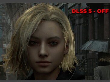 Grace uit Resident Evil Requiem tijdens DLSS off beelden.