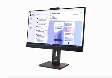 Vooraanzicht van de nieuwe Lenovo ThinkVision T32UD-monitor.