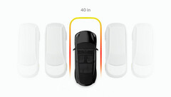 Tesla Vision-only Park Assist update visualisatie (afbeelding: Green/Twitter)