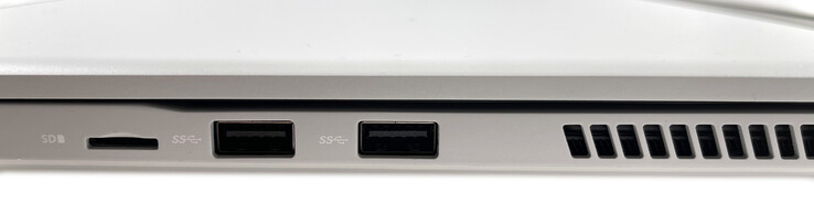 Rechts: microSD-kaartlezer, 2x USB 3.1 Gen. 1