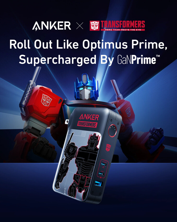 De Anker x Transformers Special Edition 733 Power Bank (GaNPrime PowerCore 65W) (bron: Anker)