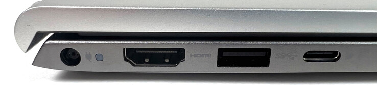 Links: 1x voedingsaansluiting, 1x HDMI 1.4, 1x USB 3.1 Type-A (Gen 1), 1x USB 3.1 Type-C (Gen 1)