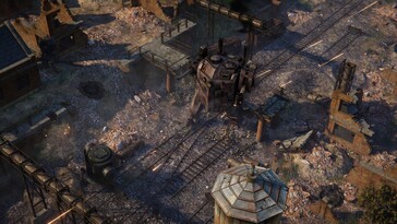 Een afbeelding van een mech in Iron Harvest.