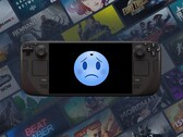 Steam Deck OLED toont treurig gezicht