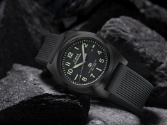 De Timex Expedition Capstone met een zwarte siliconen band, afgebeeld. (Afbeeldingsbron: Timex)