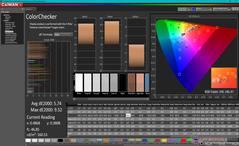 ColorChecker vóór kalibratie (AdobeRGB-modus)