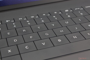 De toetsbeweging en feedback is ondieper en zachter dan we zouden willen voor kantoor- of multimediadoeleinden