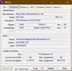 CPU-Z moederbord