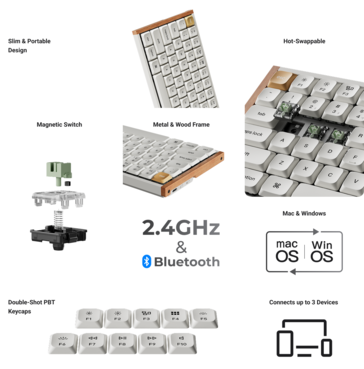 Keychron K3 HE draadloos gaming-toetsenbord basisspecificaties