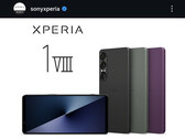 De afgebeelde smartphone is de Xperia 1 VII, niet de Xperia 1 VIII.