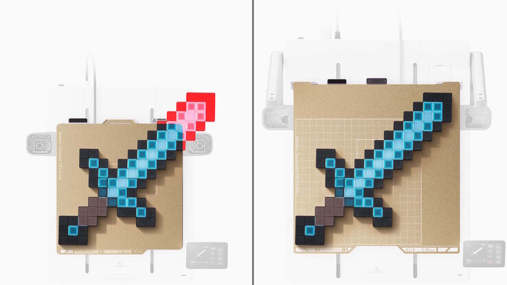Hij heeft een aanzienlijk groter printbed dan veel 3D-printers.