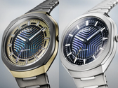 Close-ups van de wijzerplaten van Citizen Eco-Drive BJ6560-53W (rechts) en BJ6569-59X (links). 