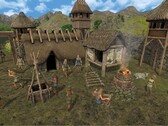Een afbeelding waarop gebouwen in Dawn of Man te zien zijn.