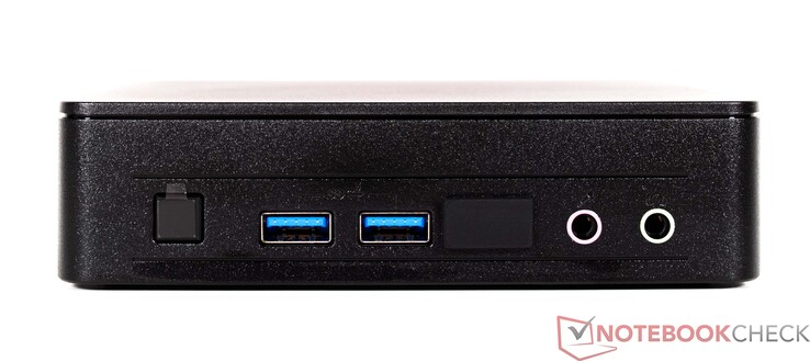 Voorkant: 2x USB 3.2, 3,5 mm aansluiting