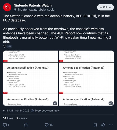 FCC-documenten voor Switch 2-console getoond