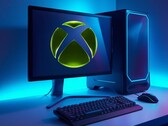 Xbox-logo weergegeven op de monitor van een gaming-pc